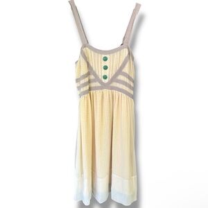MATILDA JANE Butter Yellow Gingham 2012 Archived Sundress Adjustable Straps | S
